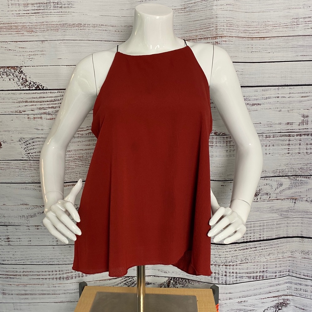 Papaya Fall Wine Red Blouse